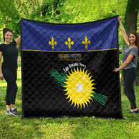 Custom Guadeloupe Football Quilt Allez Gwada Boys - Wonder Print Shop