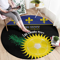 Custom Guadeloupe Football Round Carpet Allez Gwada Boys - Wonder Print Shop