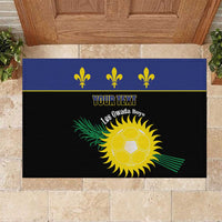 Custom Guadeloupe Football Rubber Doormat Allez Gwada Boys - Wonder Print Shop