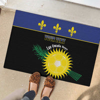 Custom Guadeloupe Football Rubber Doormat Allez Gwada Boys - Wonder Print Shop
