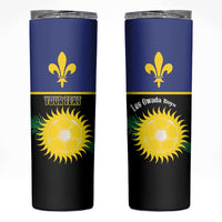 Custom Guadeloupe Football Skinny Tumbler Allez Gwada Boys - Wonder Print Shop