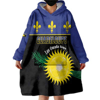 Custom Guadeloupe Football Wearable Blanket Hoodie Allez Gwada Boys - Wonder Print Shop