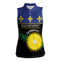 Custom Guadeloupe Football Women Sleeveless Polo Shirt Allez Gwada Boys - Wonder Print Shop