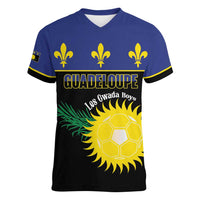 Custom Guadeloupe Football Women V-Neck T-Shirt Allez Gwada Boys - Wonder Print Shop