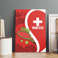 Personalised Switzerland Tennis Canvas Wall Art Swiss Born To Play - Wonder Print Shop