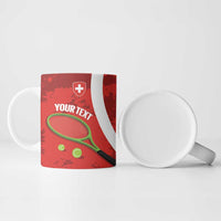 Personalised Switzerland Tennis Ceramic Mug Swiss Born To Play - Wonder Print Shop