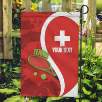 Personalised Switzerland Tennis Garden Flag Swiss Born To Play - Wonder Print Shop