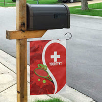 Personalised Switzerland Tennis Garden Flag Swiss Born To Play - Wonder Print Shop