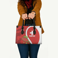 Personalised Switzerland Tennis Leather Bag Swiss Born To Play - Wonder Print Shop