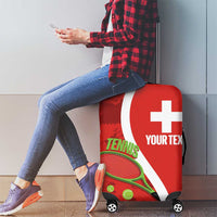 Personalised Switzerland Tennis Luggage Cover Swiss Born To Play - Wonder Print Shop