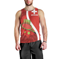 Personalised Switzerland Tennis Men Tank Top Swiss Born To Play - Wonder Print Shop