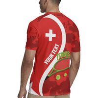 Personalised Switzerland Tennis Rugby Jersey Swiss Born To Play - Wonder Print Shop