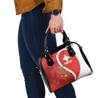Personalised Switzerland Tennis Shoulder Handbag Swiss Born To Play - Wonder Print Shop