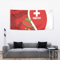 Personalised Switzerland Tennis Tapestry Swiss Born To Play - Wonder Print Shop