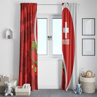 Personalised Switzerland Tennis Window Curtain Swiss Born To Play - Wonder Print Shop