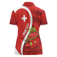 Personalised Switzerland Tennis Women Polo Shirt Swiss Born To Play - Wonder Print Shop