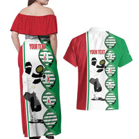 Personalised Italy Tennis Couples Matching Off Shoulder Maxi Dress and Hawaiian Shirt Its In My DNA - Wonder Print Shop