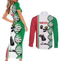 Personalised Italy Tennis Couples Matching Short Sleeve Bodycon Dress and Long Sleeve Button Shirt Its In My DNA - Wonder Print Shop