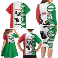 Personalised Italy Tennis Family Matching Long Sleeve Bodycon Dress and Hawaiian Shirt Its In My DNA - Wonder Print Shop