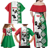 Personalised Italy Tennis Family Matching Off Shoulder Maxi Dress and Hawaiian Shirt Its In My DNA - Wonder Print Shop
