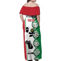 Personalised Italy Tennis Family Matching Off Shoulder Maxi Dress and Hawaiian Shirt Its In My DNA - Wonder Print Shop