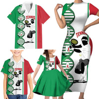 Personalised Italy Tennis Family Matching Short Sleeve Bodycon Dress and Hawaiian Shirt Its In My DNA - Wonder Print Shop