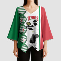 Personalised Italy Tennis Kimono Sleeve Blouse Its In My DNA - Wonder Print Shop