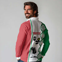 Personalised Italy Tennis Long Sleeve Polo Shirt Its In My DNA - Wonder Print Shop