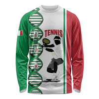 Personalised Italy Tennis Long Sleeve Shirt Its In My DNA - Wonder Print Shop