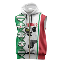 Personalised Italy Tennis Sleeveless Zip Hoodie Its In My DNA - Wonder Print Shop