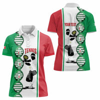 Personalised Italy Tennis Women Polo Shirt Its In My DNA - Wonder Print Shop