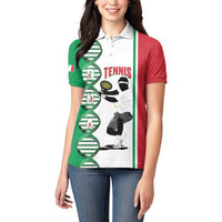 Personalised Italy Tennis Women Polo Shirt Its In My DNA - Wonder Print Shop