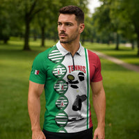 Personalised Italy Tennis Zipper Polo Shirt Its In My DNA - Wonder Print Shop