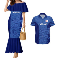England Football Couples Matching Mermaid Dress and Hawaiian Shirt Go Lionesses 2023 World Cup - Wonder Print Shop