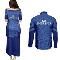 England Football Couples Matching Puletasi Dress and Long Sleeve Button Shirts Go Lionesses 2023 World Cup - Wonder Print Shop