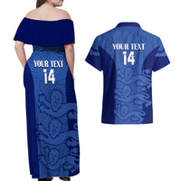 Custom England Football Couples Matching Off Shoulder Maxi Dress and Hawaiian Shirt Go Lionesses 2023 World Cup - Wonder Print Shop