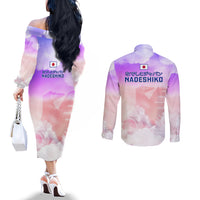 japan-football-couples-matching-off-the-shoulder-long-sleeve-dress-and-long-sleeve-button-shirts-go-nadeshiko-2023-world-cup
