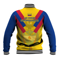 Colombia Football Baseball Jacket Las Chicas Superpoderosas 2023 World Cup - Wonder Print Shop