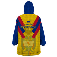 Colombia Football Wearable Blanket Hoodie Las Chicas Superpoderosas 2023 World Cup - Wonder Print Shop