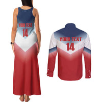 Custom USA Rugby Couples Matching Tank Maxi Dress and Long Sleeve Button Shirt 2024 Simple Style - Wonder Print Shop