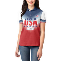 Custom USA Rugby Women Polo Shirt 2024 Simple Style - Wonder Print Shop