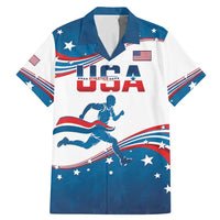 Custom USA Athletics Family Matching Mermaid Dress and Hawaiian Shirt 2024 United States Flag Curve Style - Wonder Print Shop