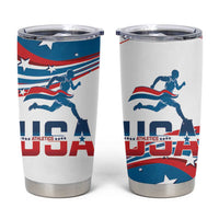 USA Athletics Tumbler Cup 2024 United States Flag Curve Style - Wonder Print Shop