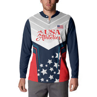 Custom USA Athletics Button Sweatshirt 2024 United States Champions Proud - Wonder Print Shop