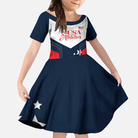 Custom USA Athletics Family Matching Tank Maxi Dress and Hawaiian Shirt 2024 United States Champions Proud - Wonder Print Shop