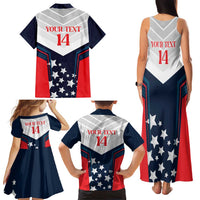 Custom USA Athletics Family Matching Tank Maxi Dress and Hawaiian Shirt 2024 United States Champions Proud - Wonder Print Shop
