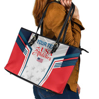 Custom USA Athletics Leather Tote Bag 2024 United States Champions Proud - Wonder Print Shop