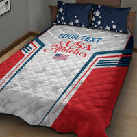 Custom USA Athletics Quilt Bed Set 2024 United States Champions Proud - Wonder Print Shop