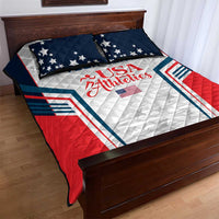 Custom USA Athletics Quilt Bed Set 2024 United States Champions Proud - Wonder Print Shop