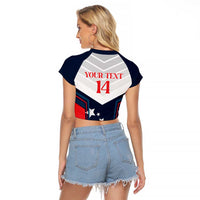 Custom USA Athletics Raglan Cropped T Shirt 2024 United States Champions Proud - Wonder Print Shop